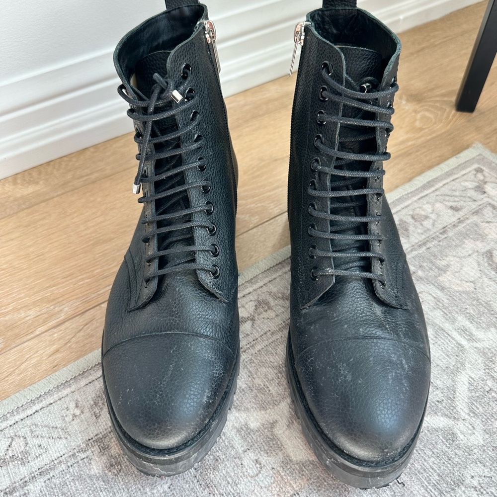 Jimmy Choo Boots Blqck Leather size 39.5